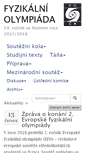 Mobile Screenshot of fyzikalniolympiada.cz